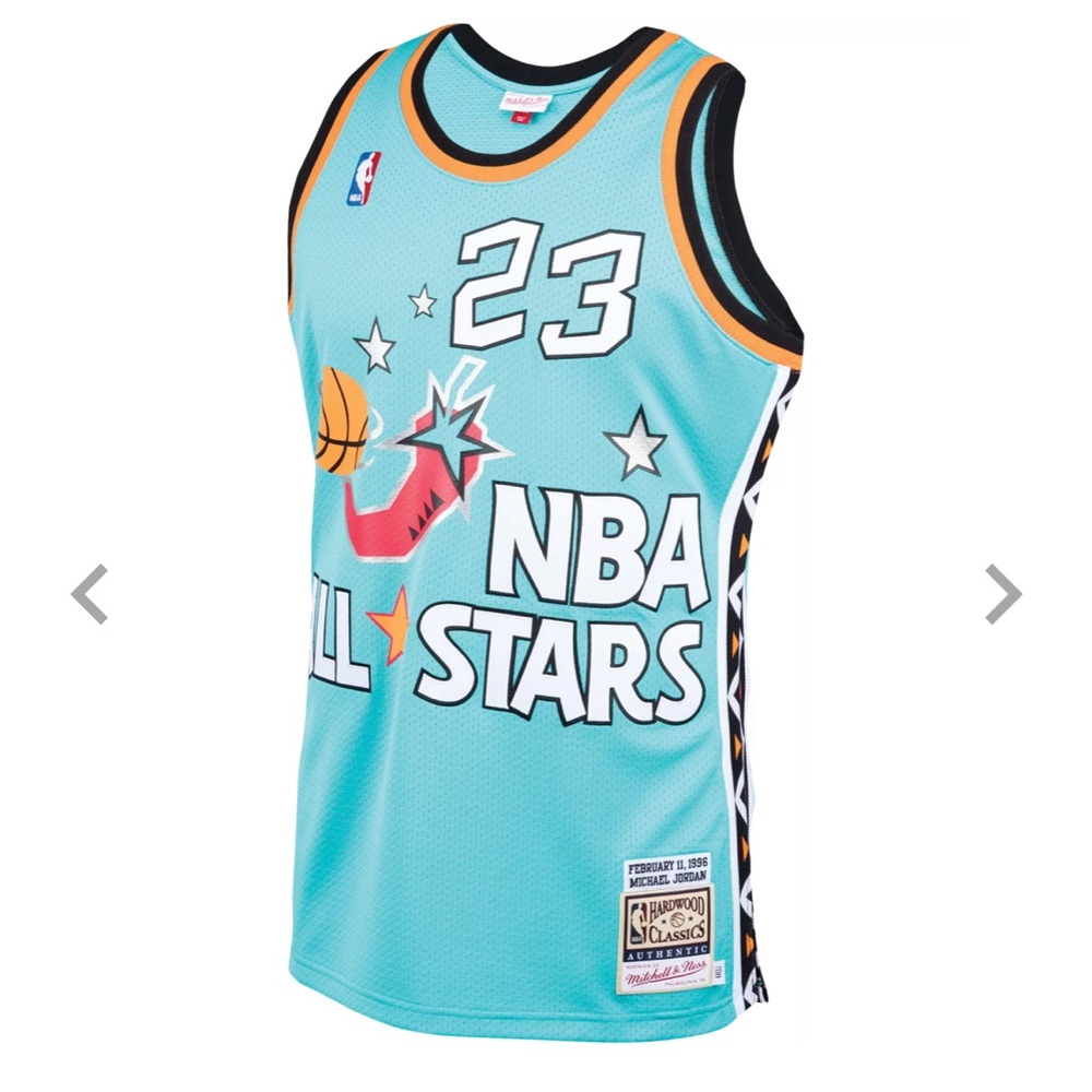 Mitchell & Ness Men's Chicago Bulls All Star '96 Michael Jordan #23 Teal Jersey - Picture 2 of 11